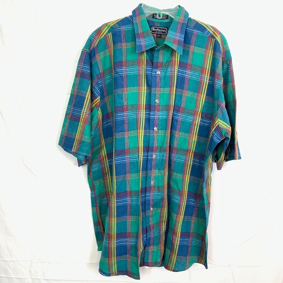Burberry Multicolor Plaid Men's Shirt - Picture 1 of 16
